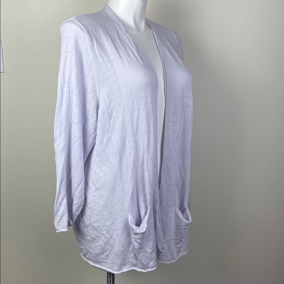 J.Jill Open Front Sweater Light Purple - Picture 3 of 7